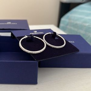 BRAND NEW Swarovski crystal Pavé hoop earrings